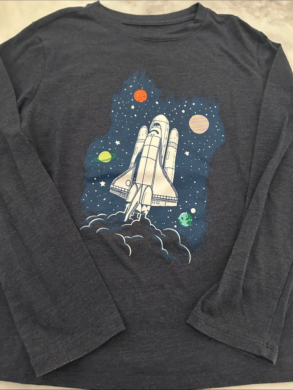 Kids Long Sleeve Graphic Space T-Shirt bundle